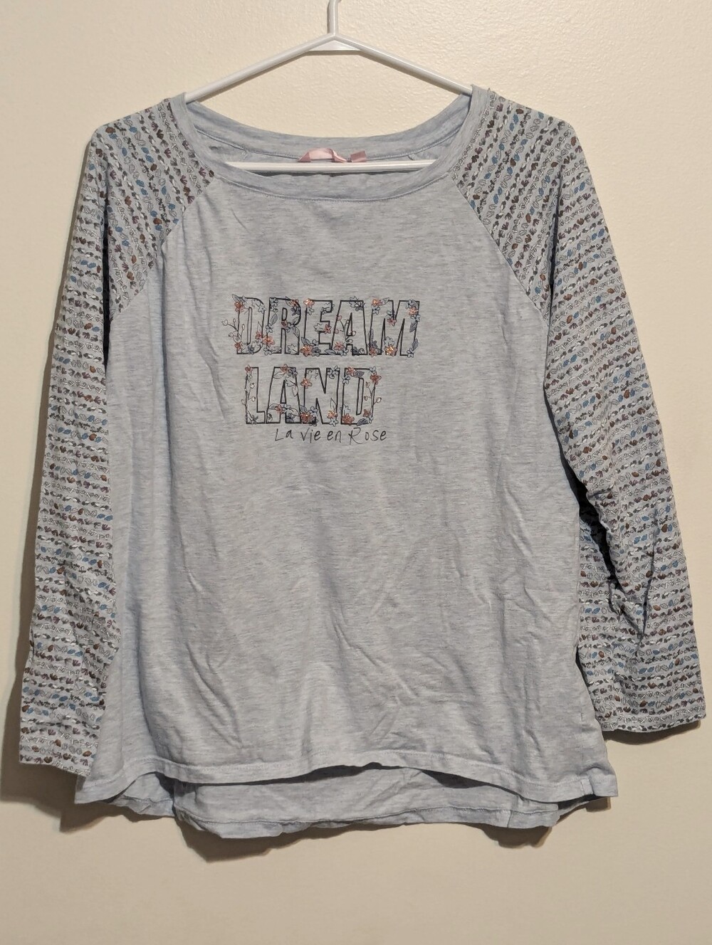 BNWT La Vie En Rose Dream Land Long Sleeve Pajama Sleep Shirt - L